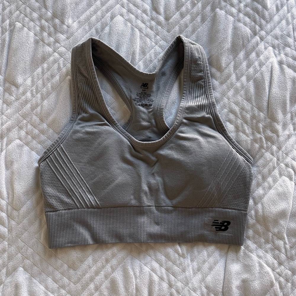New Balance Gray Sports Bra size S